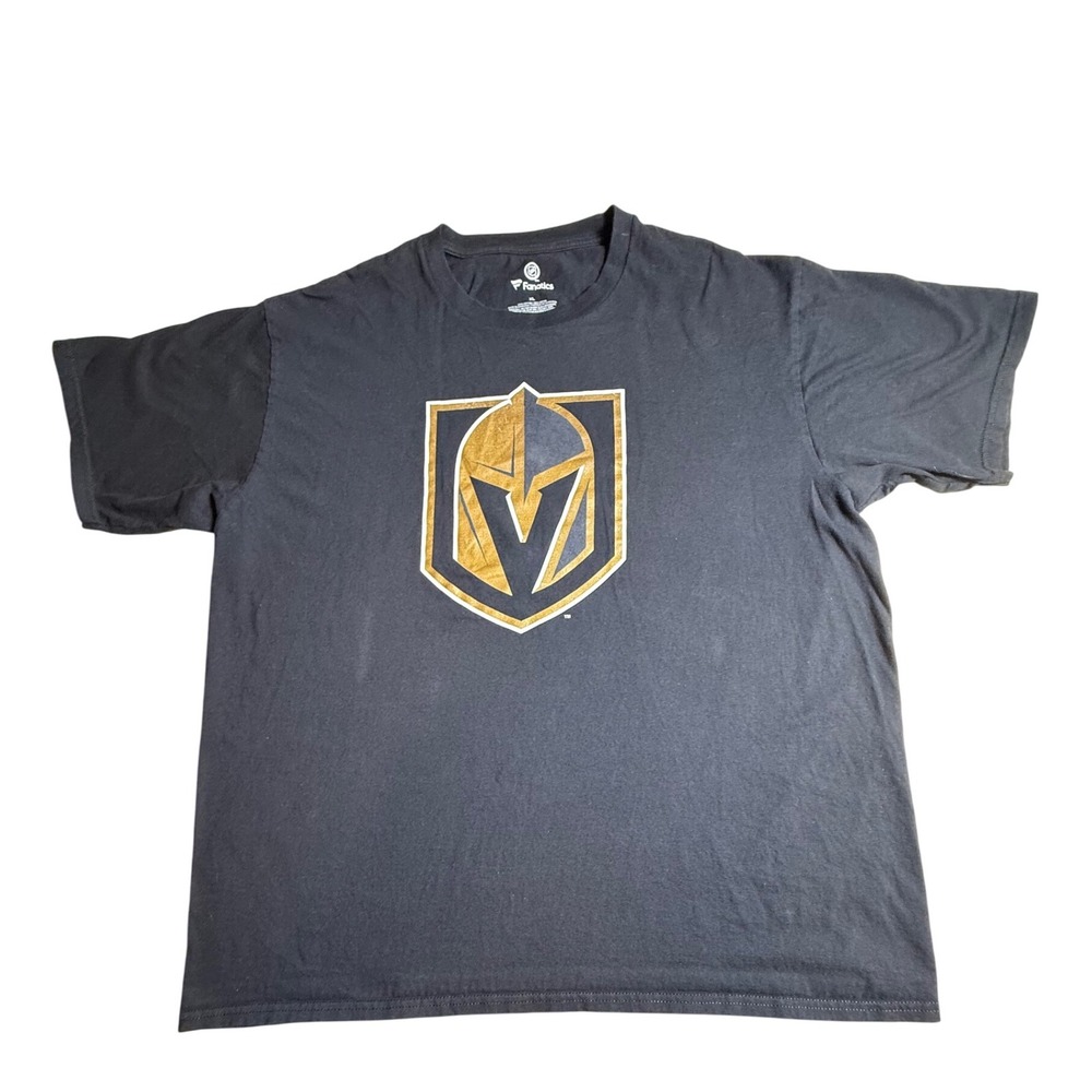 Vegas Golden Knights NHL‎ Fanatics T-Shirt Mens XL Hockey Tee Black Gold-859